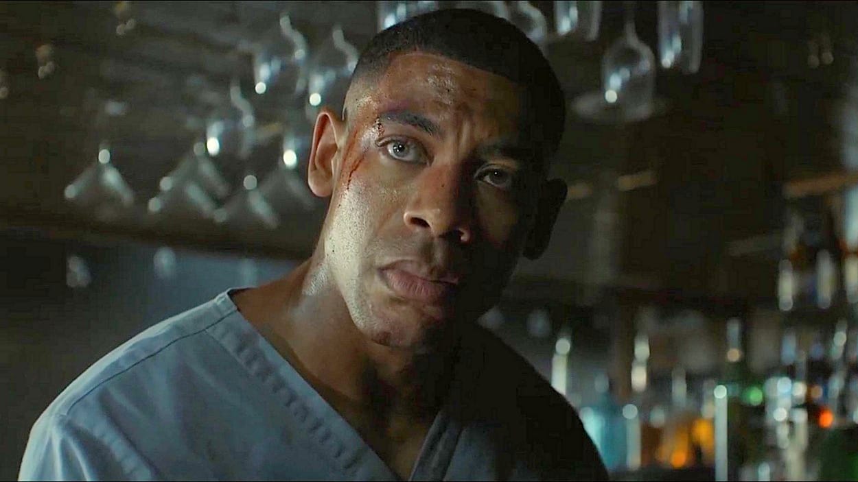 John Stewart wounded and looking sad from Lanterns