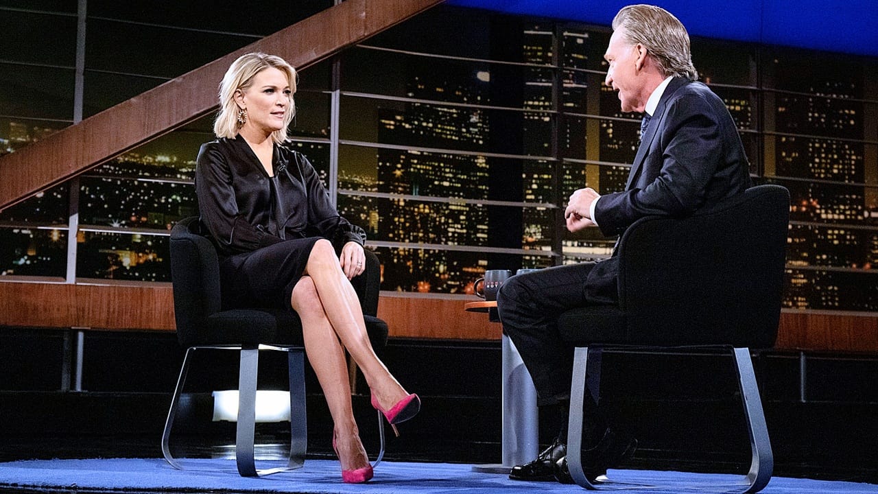 Megyn Kelly and Bill Maher seated next to each other and shot from a suspiciously low angle seemingly to show off Ms. Kelly's gams.